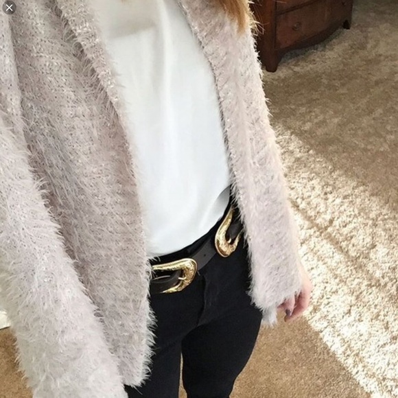 Express Sweaters - Express Fuzzy eyelash yarn open knit sweater